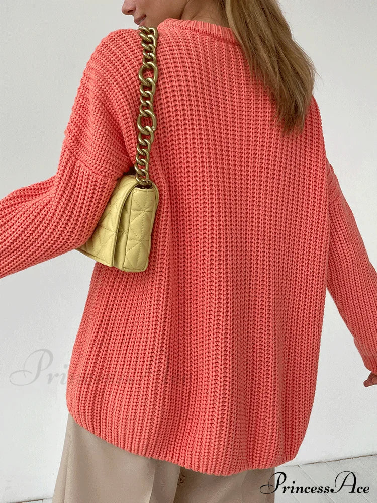 Knitted Solid Graceful Pocket Sweater Cardigan image 17