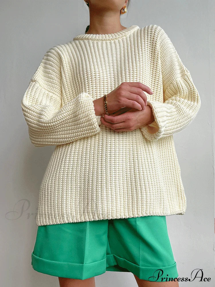 Knitted Solid Graceful Pocket Sweater Cardigan image 13