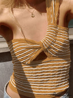 Knitted Stripe Long Trendy Sleeve Maxi Dress image 13