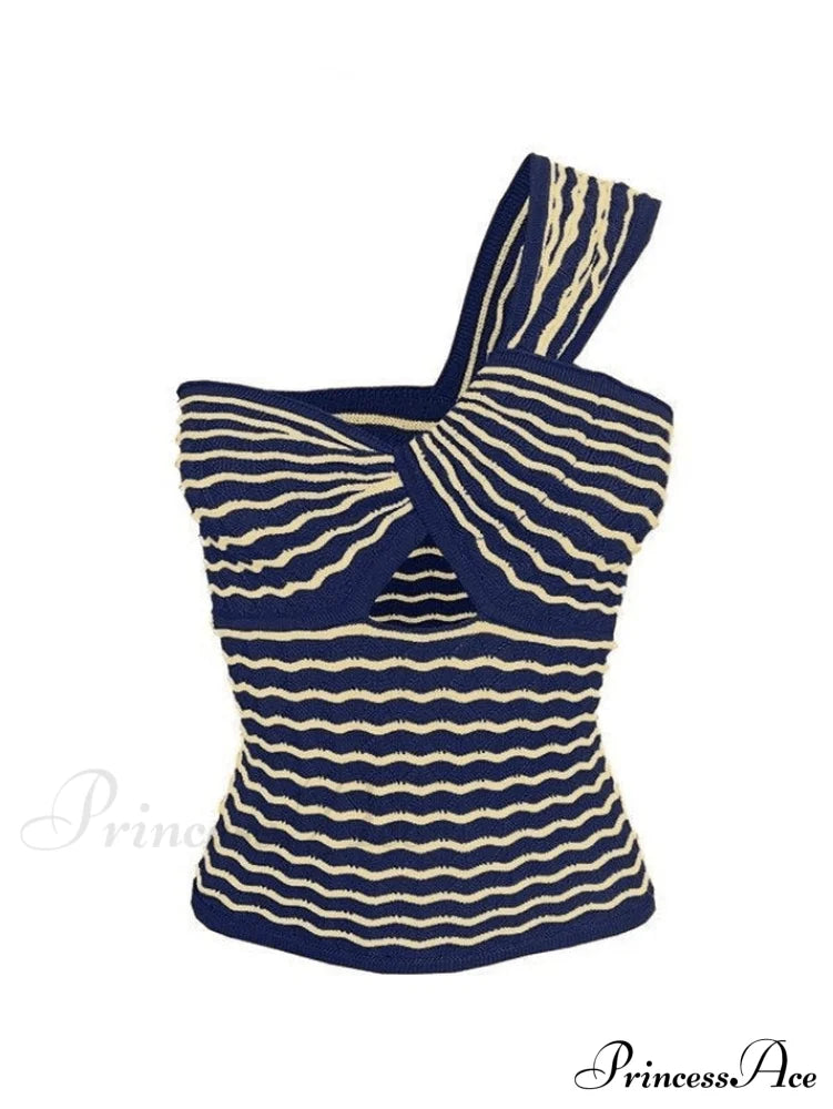 Knitted Stripe Long Trendy Sleeve Maxi Dress image 4