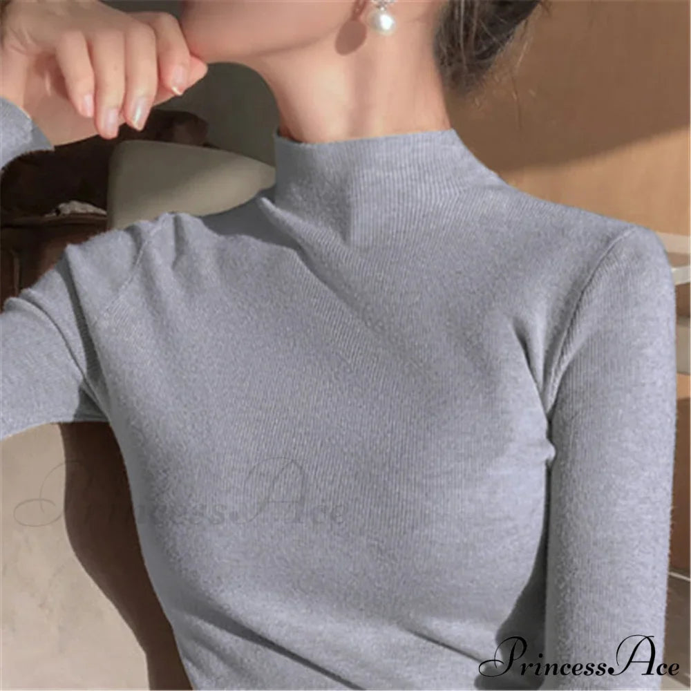 Knitted Turtleneck Pullovers Top image 3