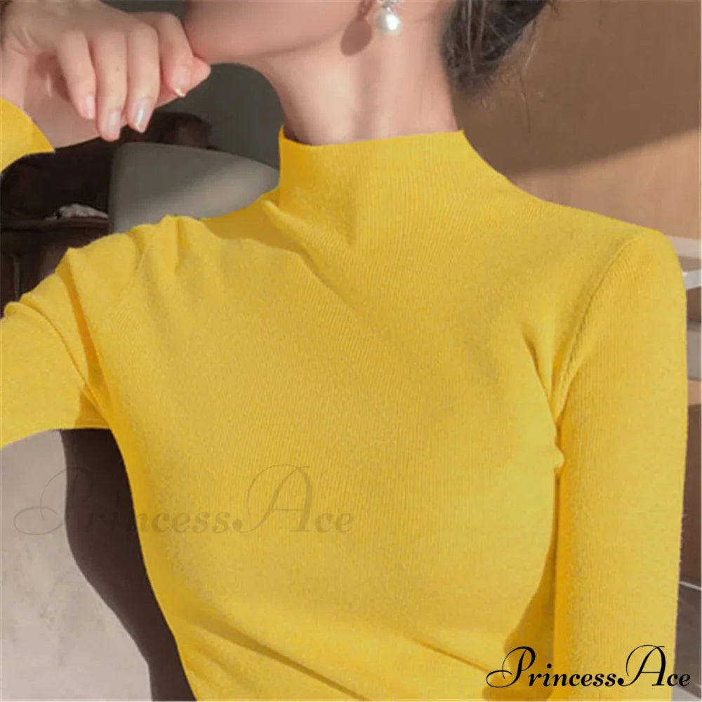Knitted Turtleneck Pullovers Top image 4