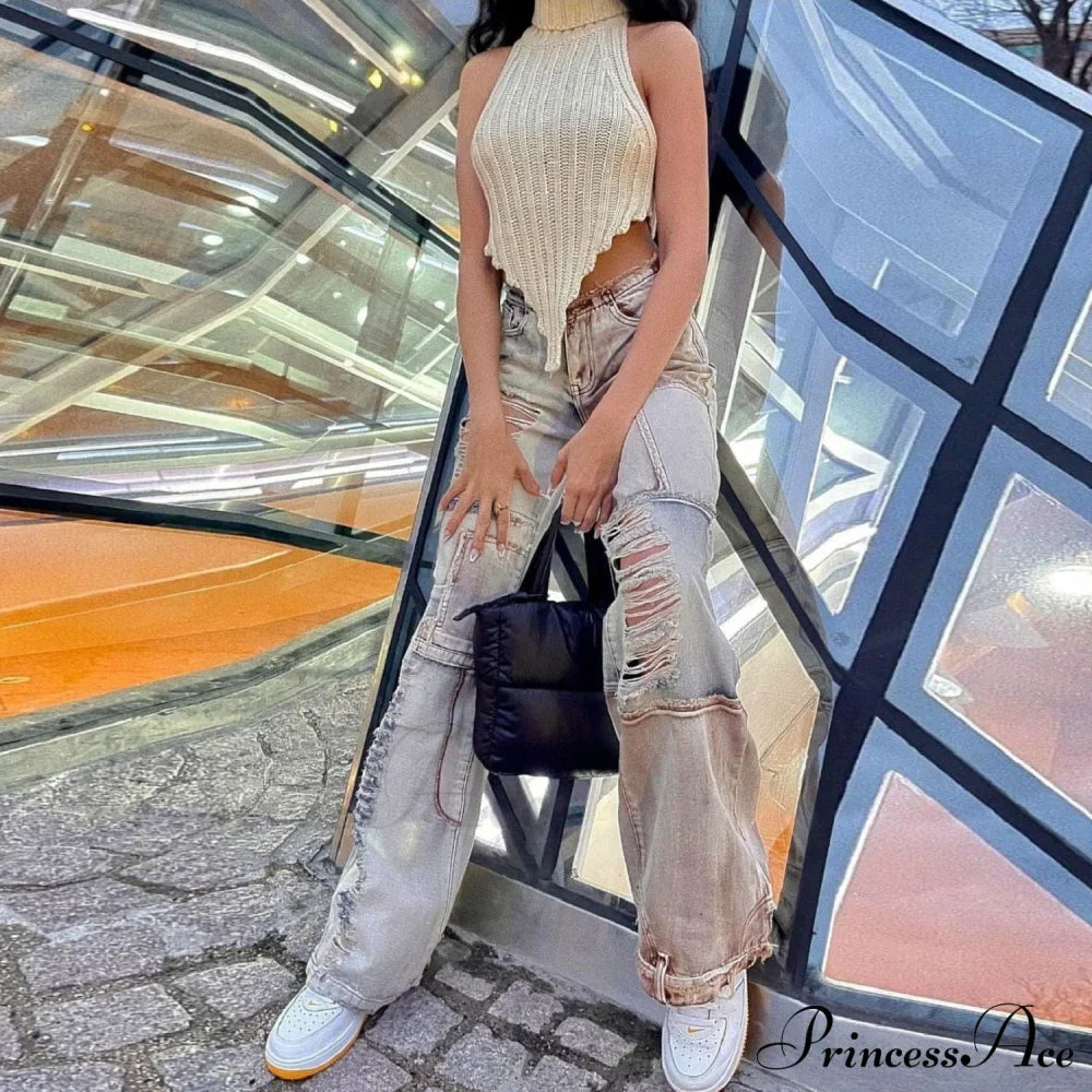 Knitted Turtleneck Stylish Backless Crop Top image 20