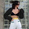 Knitted Ultra Short Sweater Cardigan Coat image 4