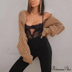Knitted Ultra Short Sweater Cardigan Coat image 5