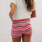 Knitted Wave Striped Micro Short image 3
