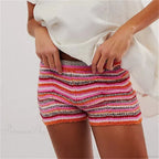 Knitted Wave Striped Micro Short image 2