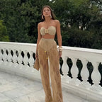 Knot Pants Bandage Three Piece Swimsuit image 5