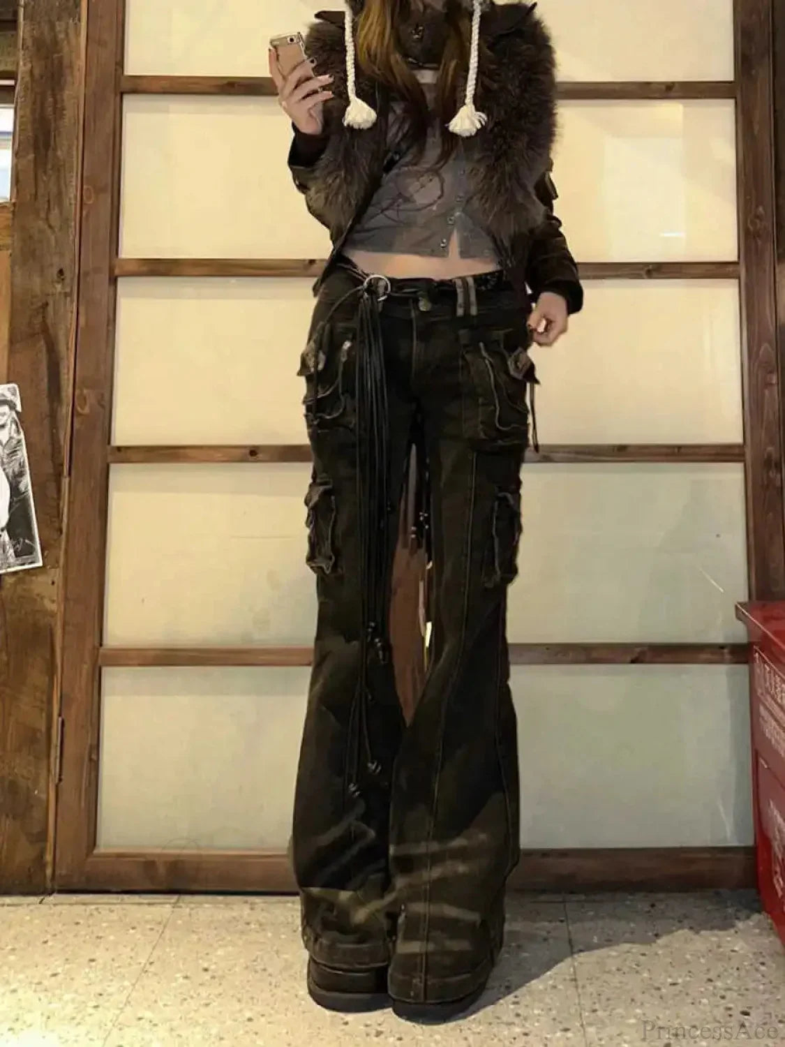 Korean Mysterious Grunge Cargo Pant image 4