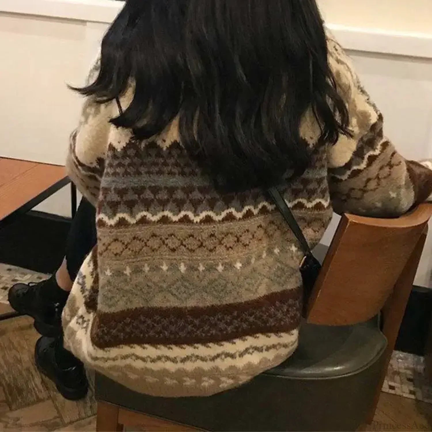 Korean Style Striped Loose Pullover Sweater image 5