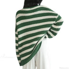 Korean Style Striped Oversized Sweater image 4