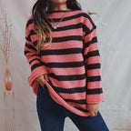 Korean Style Striped Oversized Sweater image 5