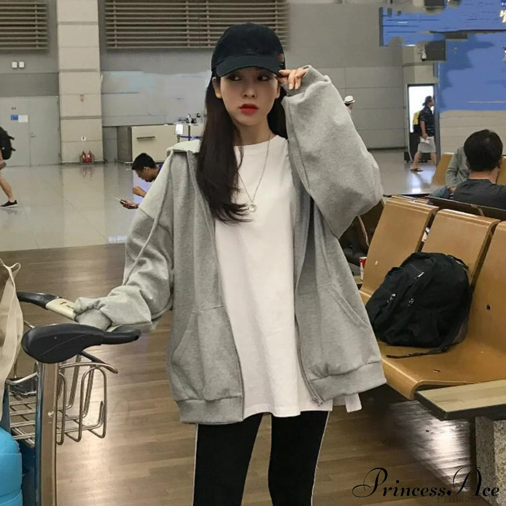 Korean Version Oversized Solid Color Hoodies image 7