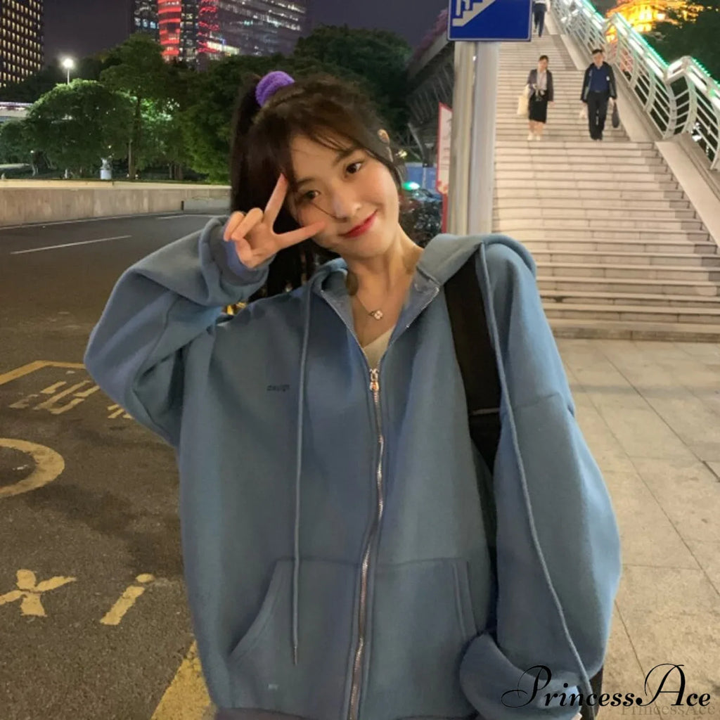 Korean Version Oversized Solid Color Hoodies image 8
