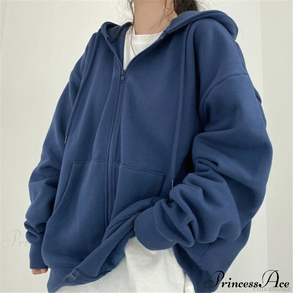 Korean Version Oversized Solid Color Hoodies image 1