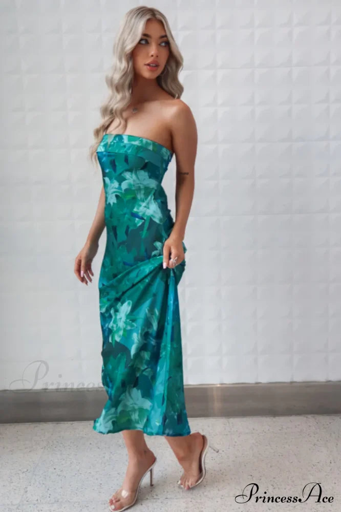 Kyra Satin Stylish Midi Dress image 13