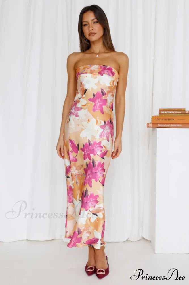 Kyra Satin Stylish Midi Dress image 1