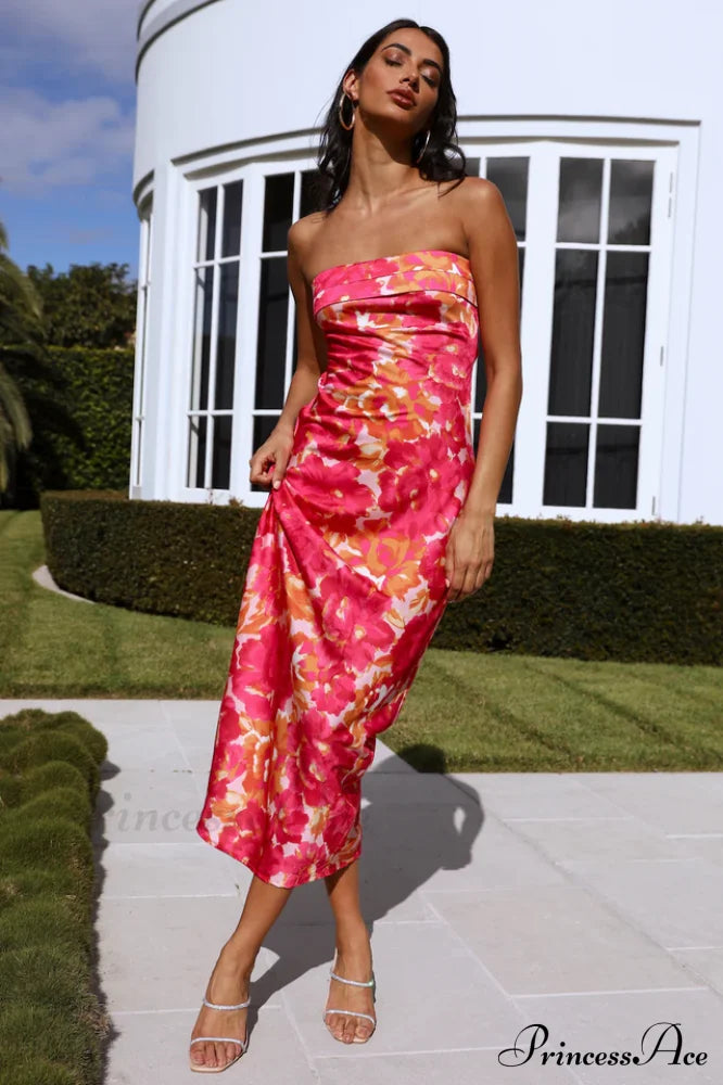 Kyra Satin Stylish Midi Dress image 21
