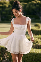 Lace A-Line Stylish Mini Dress image 9