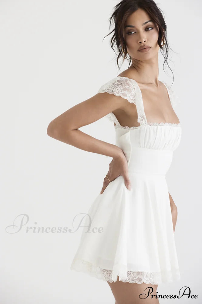Lace A-Line Stylish Mini Dress image 5