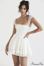 Lace A-Line Stylish Mini Dress image 2