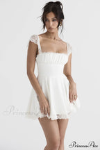 Lace A-Line Stylish Mini Dress image 4