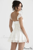 Lace A-Line Stylish Mini Dress image 6