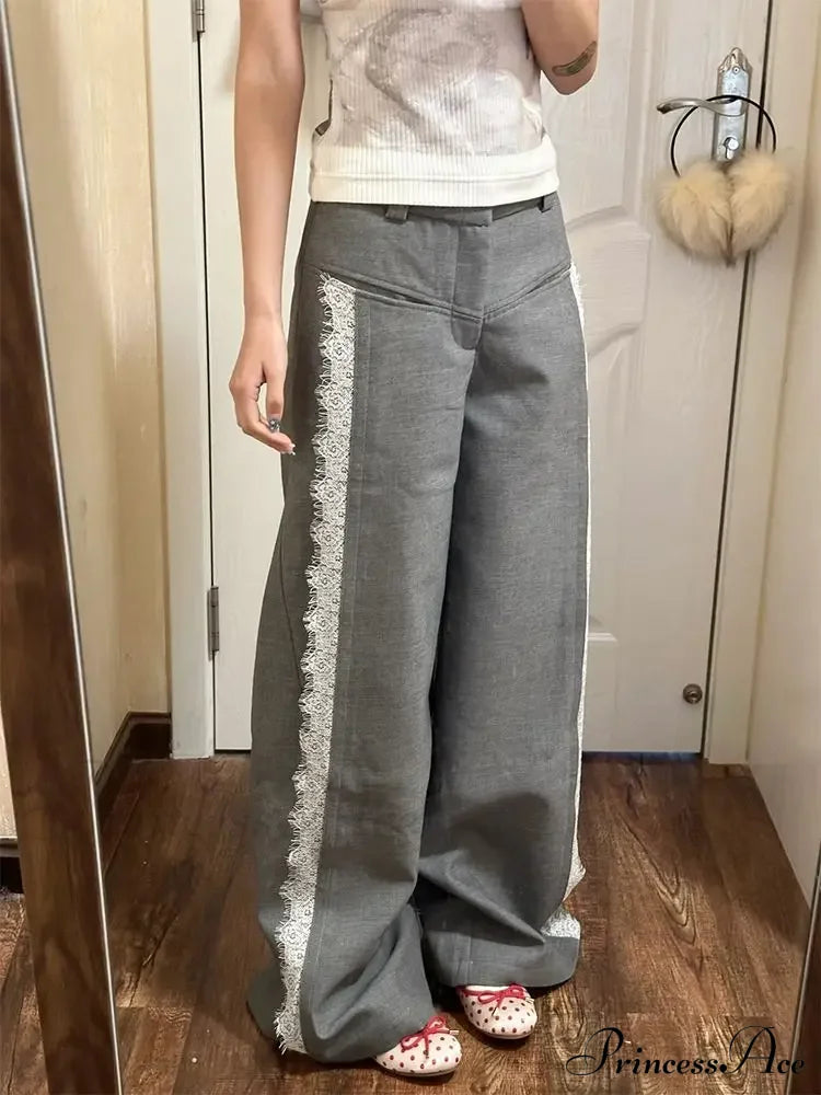 Lace Baggy High Charming Waist Loose Trousers image 2