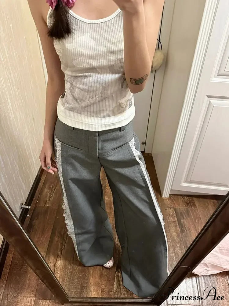 Lace Baggy High Charming Waist Loose Trousers image 3