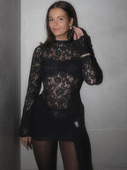 Lace Bandage Floral Party Dress image 4