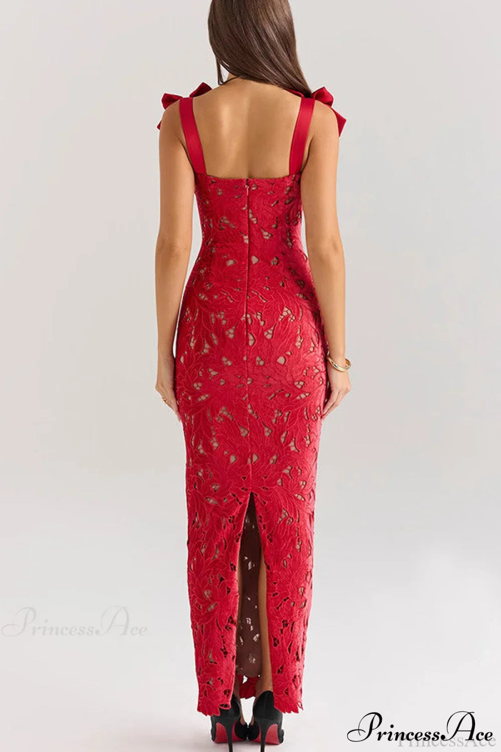 Lace Bow Bodycon Party Dress image 3