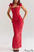 Lace Bow Bodycon Party Dress image 2