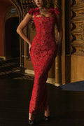 Lace Bow Bodycon Party Dress image 1