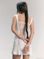 Lace Camisole Double-Layer Mini Dress image 5