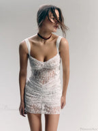 Lace Camisole Double-Layer Mini Dress image 7