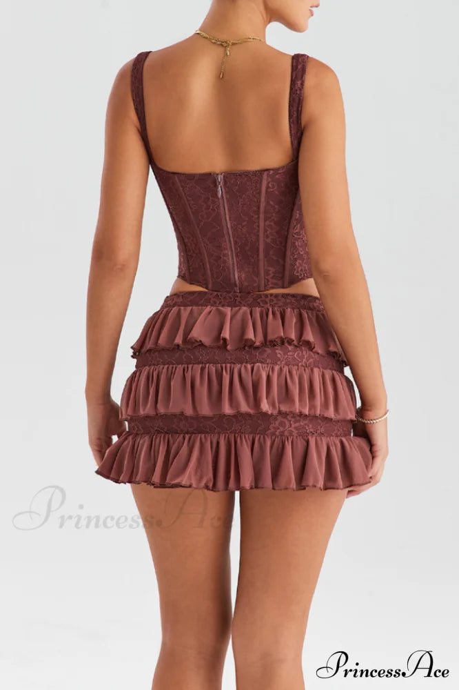 Lace Corset + Charming Mini Skirt Set image 7