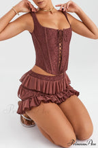 Lace Corset + Charming Mini Skirt Set image 5