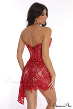 Lace Corset Stylish Draped Mini Dress image 2