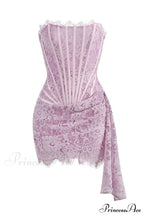 Lace Corset Stylish Draped Mini Dress image 17