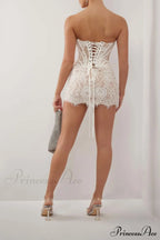 Lace Corset Stylish Draped Mini Dress image 12
