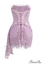 Lace Corset Stylish Draped Mini Dress image 18