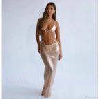 Lace Cover Maxi Dress Three Piece Swimsuit image 3