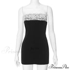 Lace Detail Sleeveless Backless Club Party Mini Dress image 6