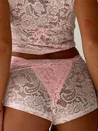 Lace Floral Bikini Cover-Up Short image 2