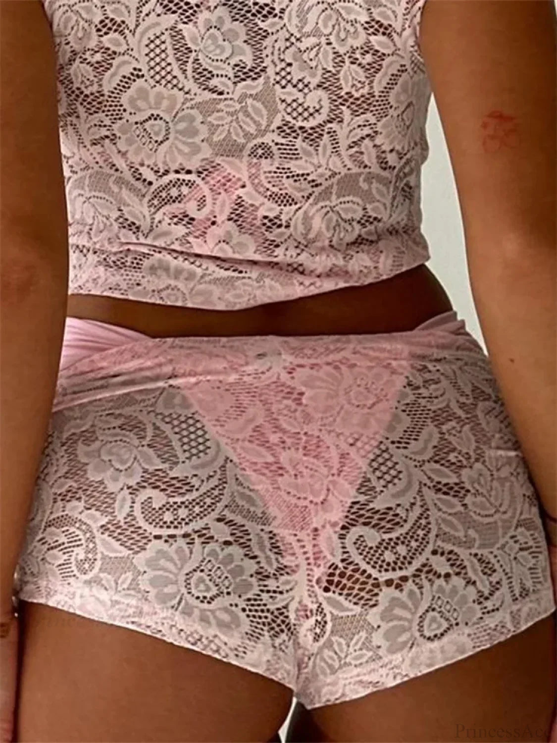 Lace Floral Bikini Cover-Up Short image 2