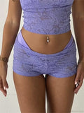 Lace Floral Bikini Cover-Up Short image 3