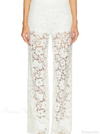 Lace Floral Loose Wide Leg See-Through Mesh Pant image 2