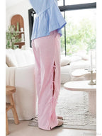 Lace Floral See-Through Elastic Waist Wide Leg Pant image 5