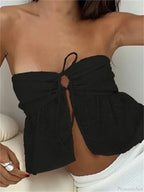 Lace Flower Patchwork Crop Top image 5