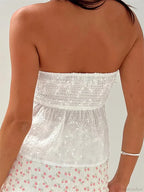 Lace Flower Patchwork Crop Top image 3